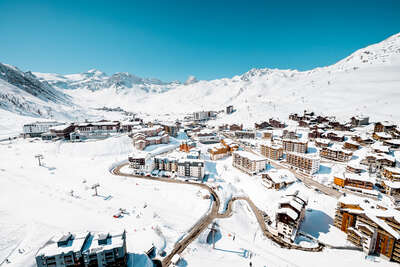 Tignes le Lac aus der Luft gesehen